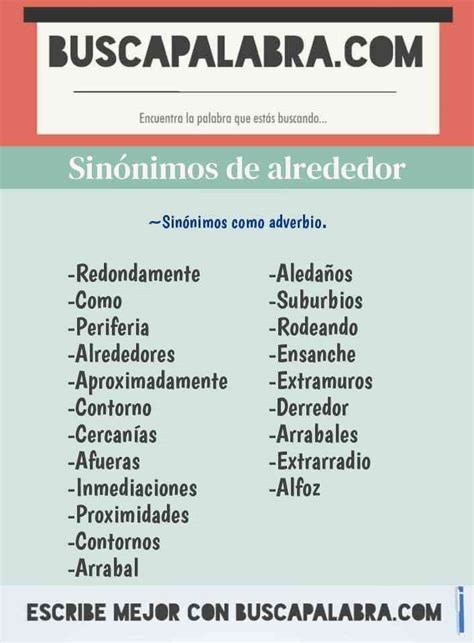 alrededor sinonimo|alrededor meaning in english.